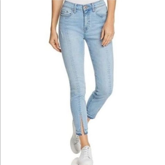 Pistola High Rise Split Hem Cropped Jeans SZ 27 - Picture 1 of 7